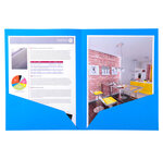 Paquet 25 Chemise double poche NF A4 turquoise EXACOMPTA