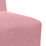 vidaXL Unité de Sofa Modulaire Sans Accoudoirs 2 Pièces Rose