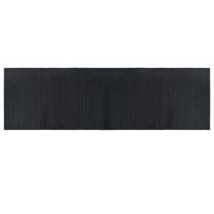 vidaXL Tapis rectangulaire noir 60x200 cm bambou
