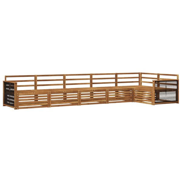 vidaXL Ensemble de canapés d'extérieur 6 pc Naturel