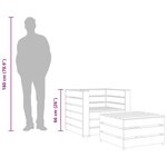 vidaXL Salon de jardin palette 2 Pièces Bois de pin imprégné de gris