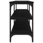 vidaXL Meuble TV noir 140x30x50 cm bois d'ingénierie