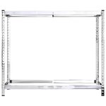 vidaXL Porte-pneus à 2 niveaux 2 Pièces Argenté 110x40x110 cm Acier