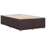 vidaXL Cadre de lit sans matelas marron foncé 120x200 cm tissu