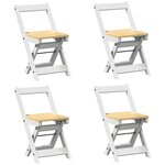 vidaXL Ensemble à manger papillon 5 Pièces Corona pliable blanc bois pin
