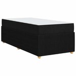 vidaXL Cadre de lit avec matelas Noir 80 x 200 cm tissu