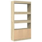 vidaXL Buffet haut chêne sonoma 92x33x180 cm bois d'ingénierie
