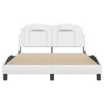 vidaXL Cadre de lit Viana avec LED sans matelas blanc 140x200 cm