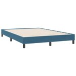 vidaXL Cadre de lit sans matelas bleu foncé 160x220 cm velours