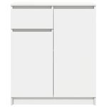 vidaXL Buffet avec tiroir blanc 71x35x84 cm bois d'ingénierie