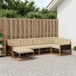 vidaXL Ensemble de canapés d'extérieur 6 pc Naturel et Beige