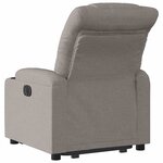 vidaXL Fauteuil inclinable électrique taupe tissu