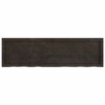 vidaXL Dessus de table marron foncé bois chêne massif traité
