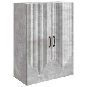 vidaXL Armoire Murale 66 x 34 5 x 90 cm Bois d'ingénierie Gris béton