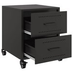vidaXL Table de chevet noir 36x39x43 5 cm acier