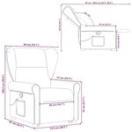 vidaXL Fauteuil de massage inclinable Noir Tissu