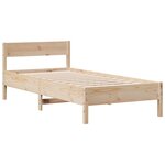 vidaXL Lit bibliothèque sans matelas 90x190 cm bois de pin massif