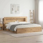 vidaXL Cabinet de Tête de Lit Chêne artisanal 180 cm Bois d’ingénierie