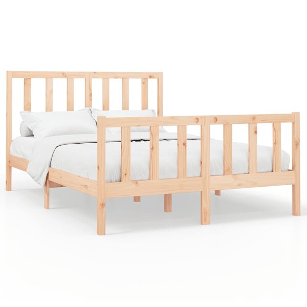 vidaXL Cadre de lit sans matelas 140x190 cm bois de pin massif