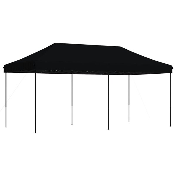 vidaXL Tente de réception pliable escamotable noir 580x292x315 cm