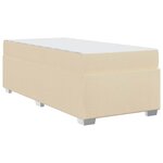 vidaXL Cadre de lit avec matelas Crème 100 x 200 cm tissu