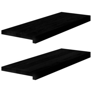 vidaXL Marches d'escalier 2 Pièces marron foncé 70x25x2 cm chêne massif