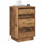 vidaXL Cabinet de chevet avec tiroir Bois ancien 39 x 34 5 x 65 cm