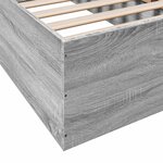 vidaXL Cadre de lit sonoma gris 90x200 cm bois d'ingénierie
