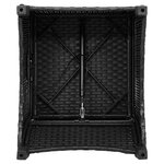 Chaise inclinable vidaXL avec coussin en poly rotin noir