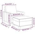 vidaXL Fauteuil avec repose-pied Cappuccino 60 cm Similicuir