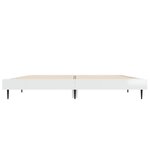 vidaXL Cadre de lit sans matelas blanc brillant 135x190 cm