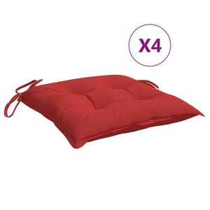 vidaXL Coussins de palette lot de 4 rouge 50x50x7 cm tissu oxford