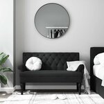 vidaXL Banc avec dossier Noir 120x62x75 5 cm Tissu