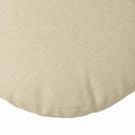 vidaXL Coussins de siège 2 pc Tissu Crème Ø50 x 19 cm