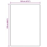 vidaXL Tapis Shaggy Anti-dérapant Marron 120 x 170 cm PP