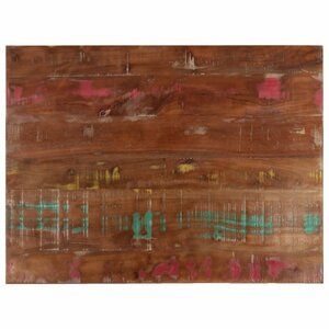 vidaXL Dessus de table 80x70x1 5 cm rectangulaire bois massif récupéré