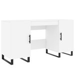 vidaXL Bureau blanc 140x50x75 cm bois d'ingénierie
