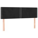 vidaXL Têtes de lit 2 Pièces Noir 72x5x78/88 cm Velours