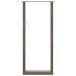 vidaXL Pieds de table de bar en forme de U  2 pièces  acier naturel  50 x (110-111) cm