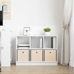 vidaXL Buffet Blanc 88 5 x 27 5 x 63 5 cm