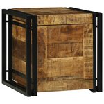 vidaXL Coffre de rangement - 40 x 40 x 40 cm  Bois de mangue massif brut