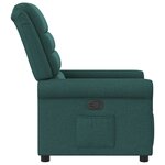 vidaXL Fauteuil inclinable Vert foncé Tissu