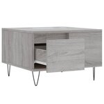 vidaXL Table basse sonoma gris 55x55x36 5 cm bois d'ingénierie