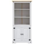 vidaXL Placard Gamme Corona Pin mexicain Blanc 80x40x170 cm