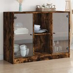 vidaXL Buffet chêne fumé 102x37x75 5 cm bois d'ingénierie