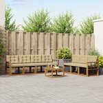 vidaXL Ensemble de canapés d'extérieur 8 pc Naturel et Beige