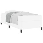 vidaXL Cadre de lit avec matelas Blanc 100 x 200 cm tissu