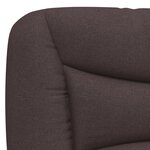 vidaXL Lit avec matelas Hvar marron foncé 180x200 cm tissu