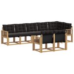 vidaXL Ensemble de canapés d'extérieur 8 pc Blanc et noir