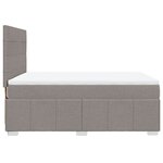 vidaXL Sommier à lattes de lit avec matelas Taupe 140x200 cm Tissu